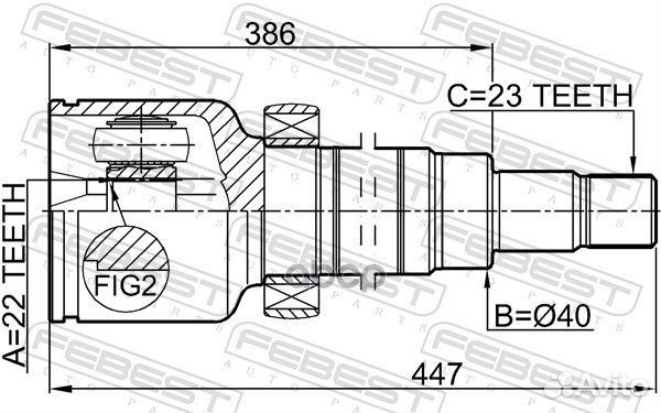 Шрус внутренний правый 22x40x23 2111fociimtrh F