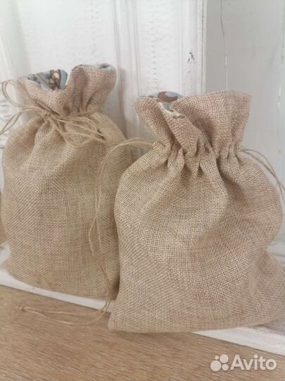 Мешочки на подкладе. Набор 5 штук
