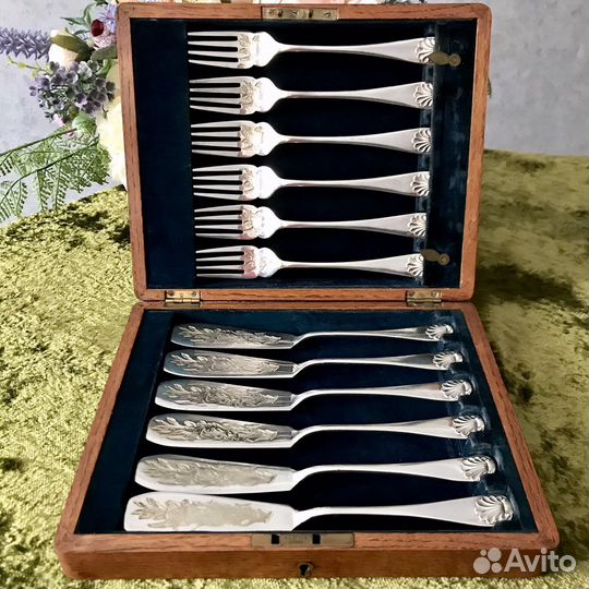 Набор антикварных столовых приборов, Англия