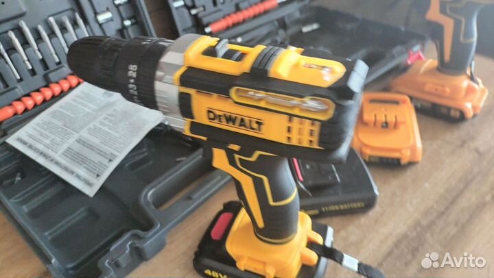 Новый Шуруповёрт Dewalt 48V, 2 АКБ+Кейс, Насадки