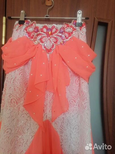 Восточный костюм для девочек. Неоновый оранжевый