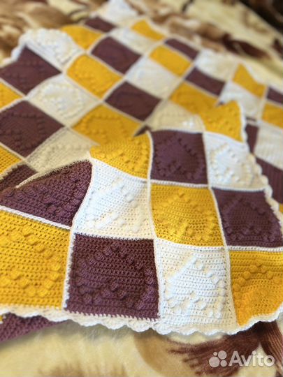 Плед детский вязаный ручная работа