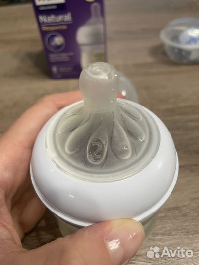 Бутылочка 125 мл avent и пустышки avent