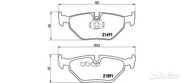 Колодки тормозные, задние P06023 Brembo