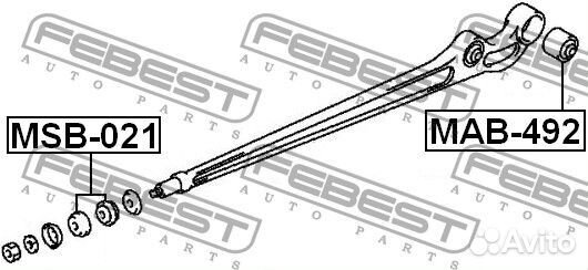 Втулка передняя заднего рычага MSB021