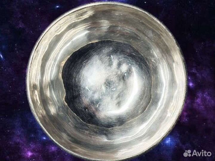 Тибетская Поющая чаша серебряная