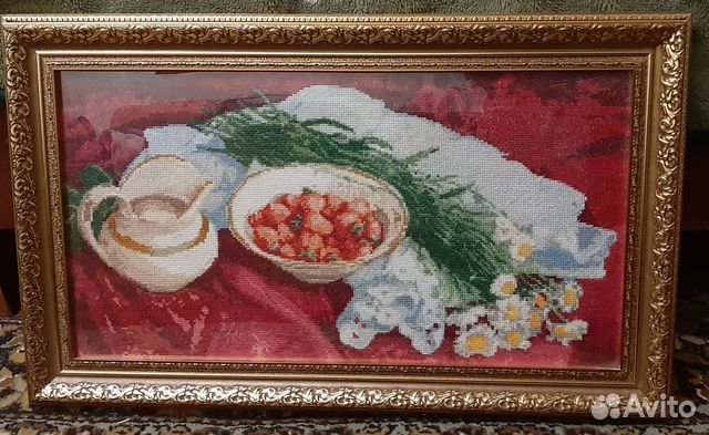 Картина вышитая крестиком ручная работа