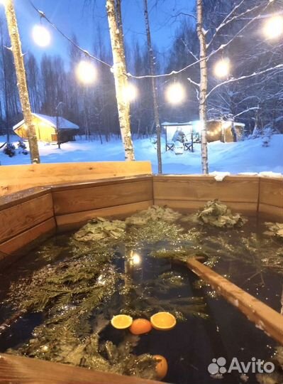 Банный чан на дровах. Купель