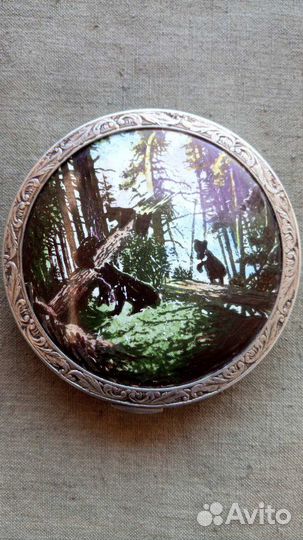 Пудренницы серебряная и латуневая СССР