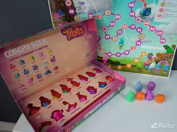 Тролли, ластики из Пятерочки, бокс + игровое поле