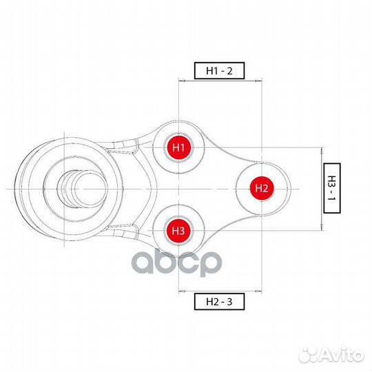 Шаровая опора D21 ford focus II 04-08/C-MAX 03