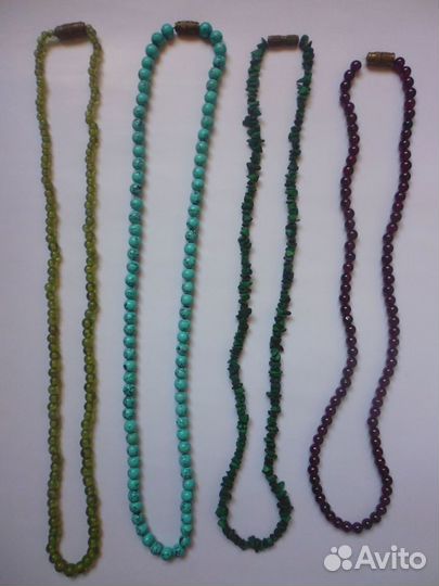 Бусы винтажные с натуральными камнями