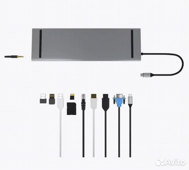 Док-станция Type-C 11 в 1 Multiport Aluminum LIN-0