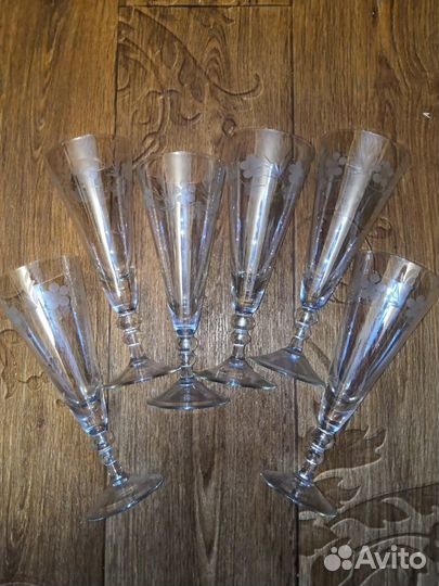 Бокалы фужеры Свадебный Горошкин 1кдо Стекло СССР