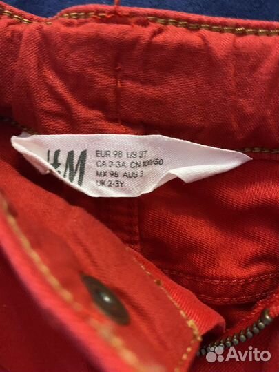 Джинсы h&m, рубашка, размер 98