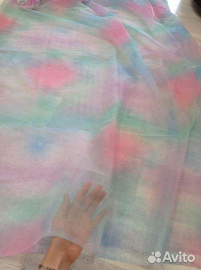 Тюль радужная единорожка - цвет