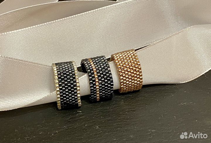 Кольца из японского бисера mlyuki