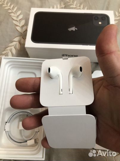 Комплект usb и наушники Apple iPhone 11 оригинал