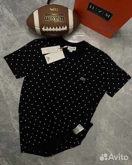 Футболка черная lacoste размеры с 46 по 54