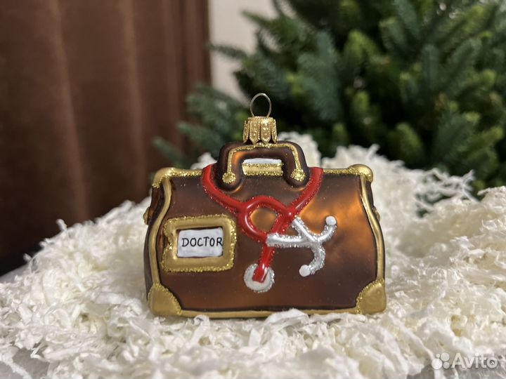Елочная игрушка Саквояж врача Польша