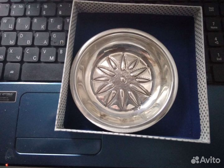 Серебряная пепельница 60гр