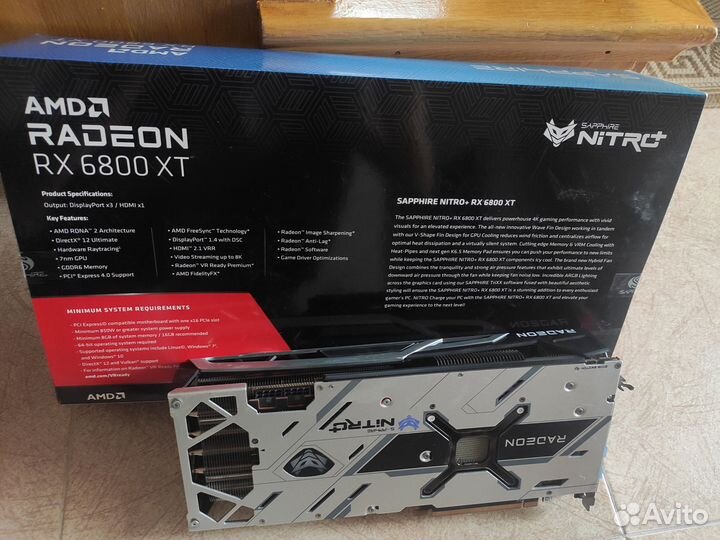 Видеокарта Sapphire RX 6800 XT nitro+ 16GB samsung