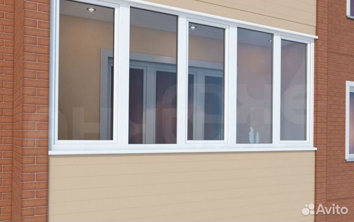 Остекление балконов и лоджий под ключ X7605