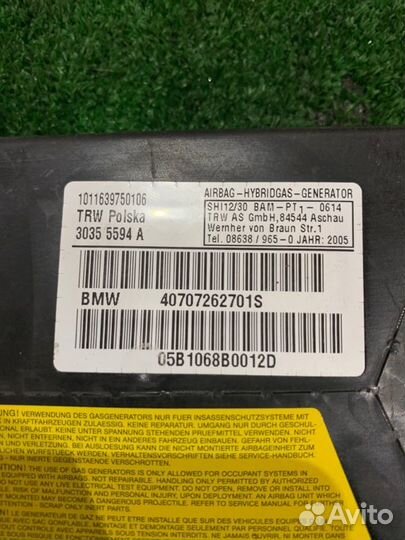 Airbag в дверь задний левый Bmw X5 E53 M54B30 2005
