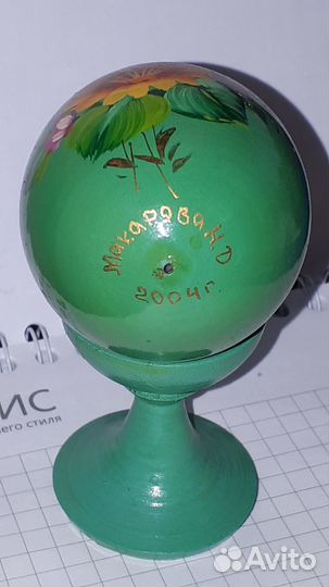 Пасхальное яйцо. Роспись по дереву. 2004 год