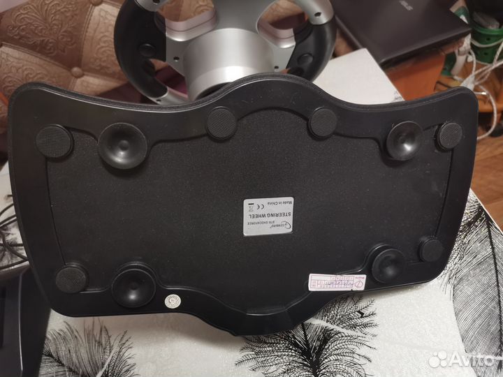 Игровой руль gembird с педалями и коробкой передач