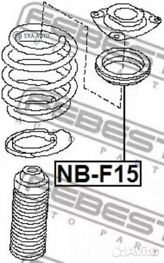 Febest NB-F15 Подшипник опоры амортизатора nissan juke 1/11, qashqai, X-trail T31, note NB-F15