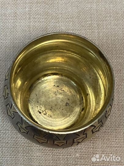 Солонка серебро,84 проба 1885 год 21 грамм