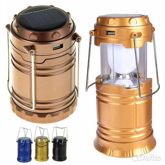 Фонарь кемпинговый Маяк складной (микс) (чёрный)