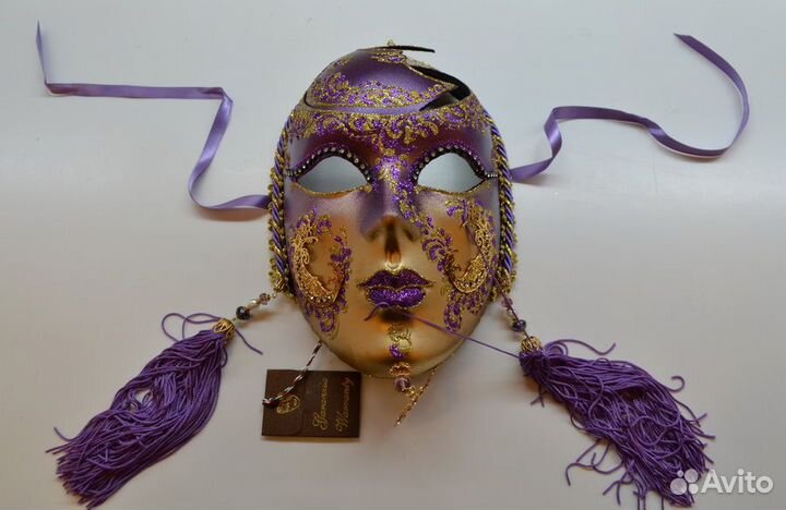 201805 Маска La gioia 606 Vedova metallo luna