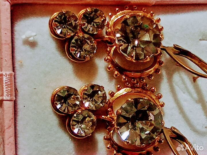 Винтаж украшения Серебро 875 бижутерия серьги