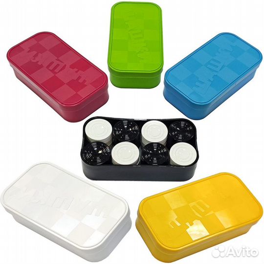 Шашки пластиковые, пр-во Россия бокс белый