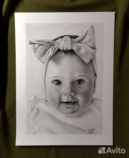 Портрет с фотографии простыми карандашами