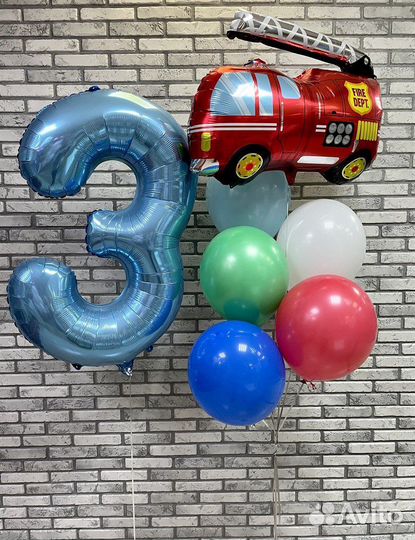 Воздушные шары пожарная машина