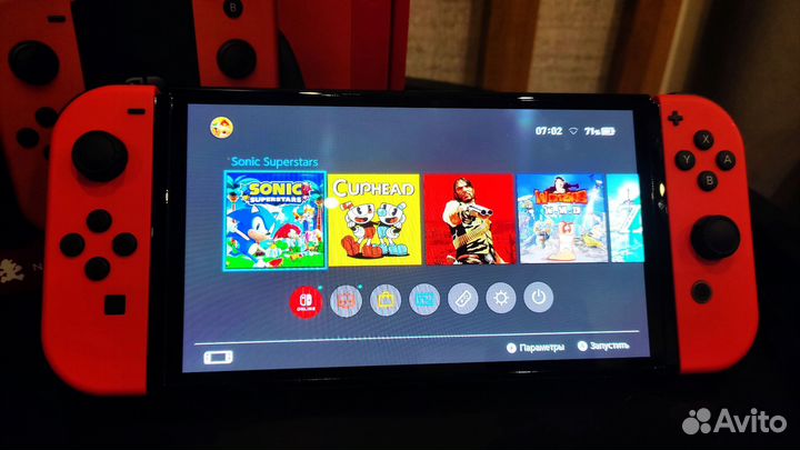 Nintendo switch oled mario edition прошитая