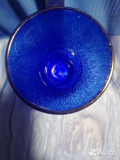 Маленькая вазочка, цветной хрусталь