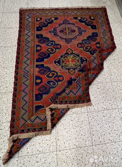 Ковер-Сумах русной работы. Шерсть. Винтаж