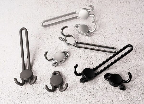 Крючок двухрожковый 321 замак хром матовый C321Z.0