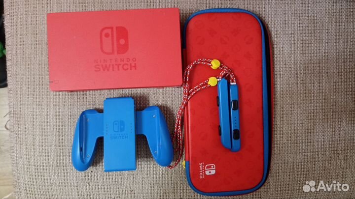 Прошитая Nintendo switch mario red & blue edition