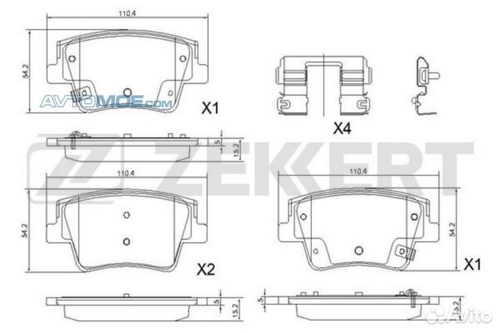 Колодки торм. диск. задн. Hyundai Santa Fe IV 18