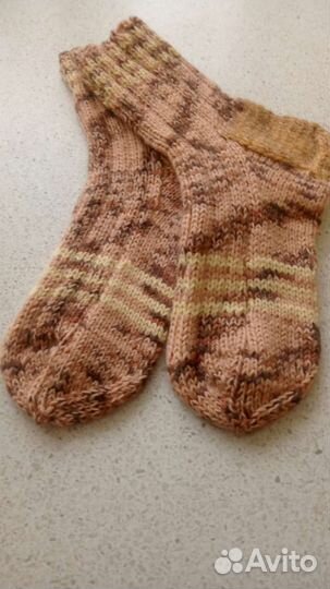 Носки шерстяные ручной вязки