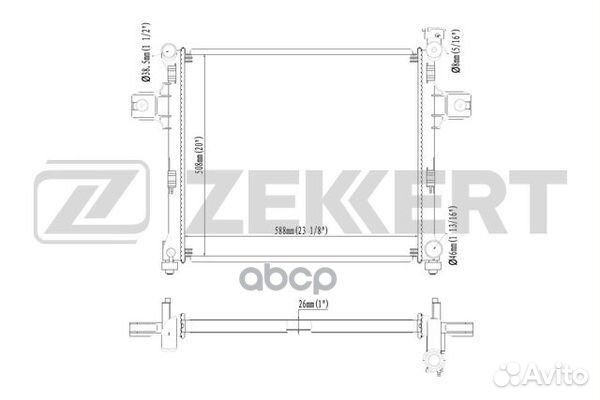 Радиатор охл. дв. Jeep Commander 05- Grand Che