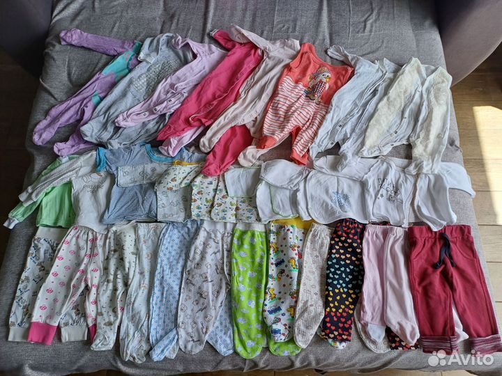 Пакет вещей на малышку(0-7мес)