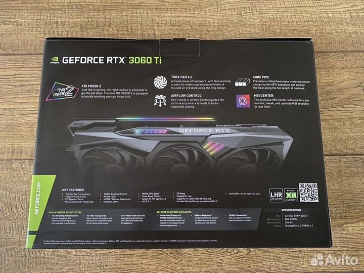 Видеокарта MSI geforce rtx 3060ti