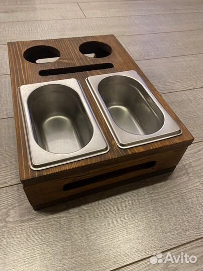 Поднос деревянный бокс для пива сервировка