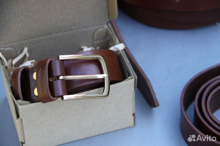 Кожаный ремень 35 мм шириной